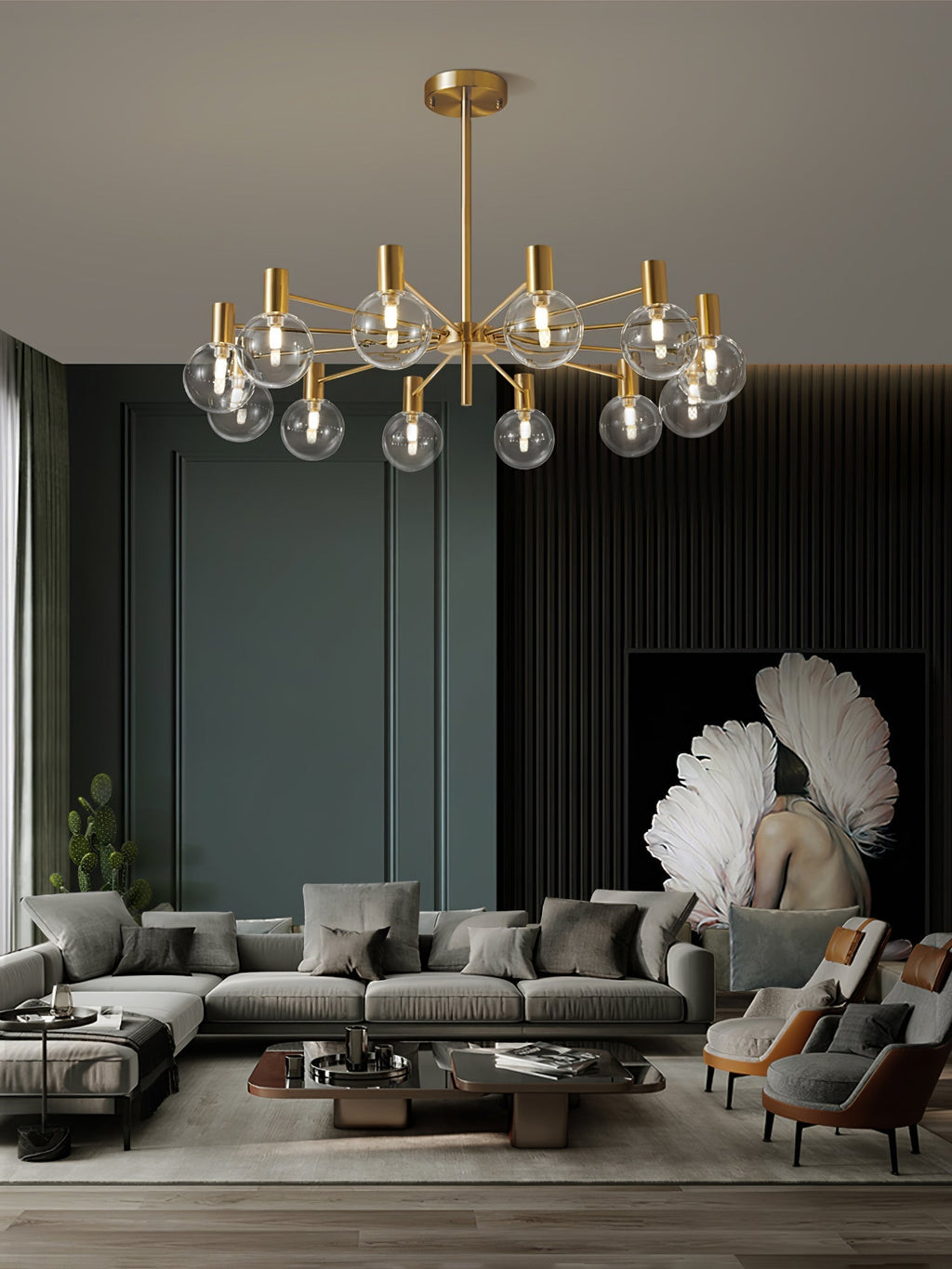 Elowia Glass Chandelier-Moonnatur