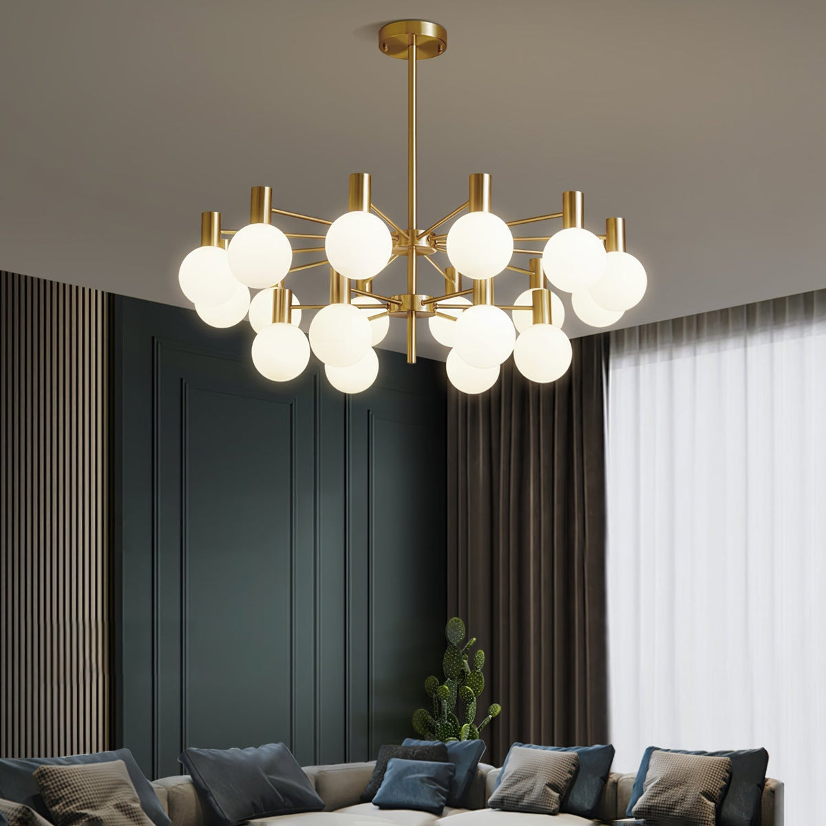 Elowia Glass Chandelier-Moonnatur