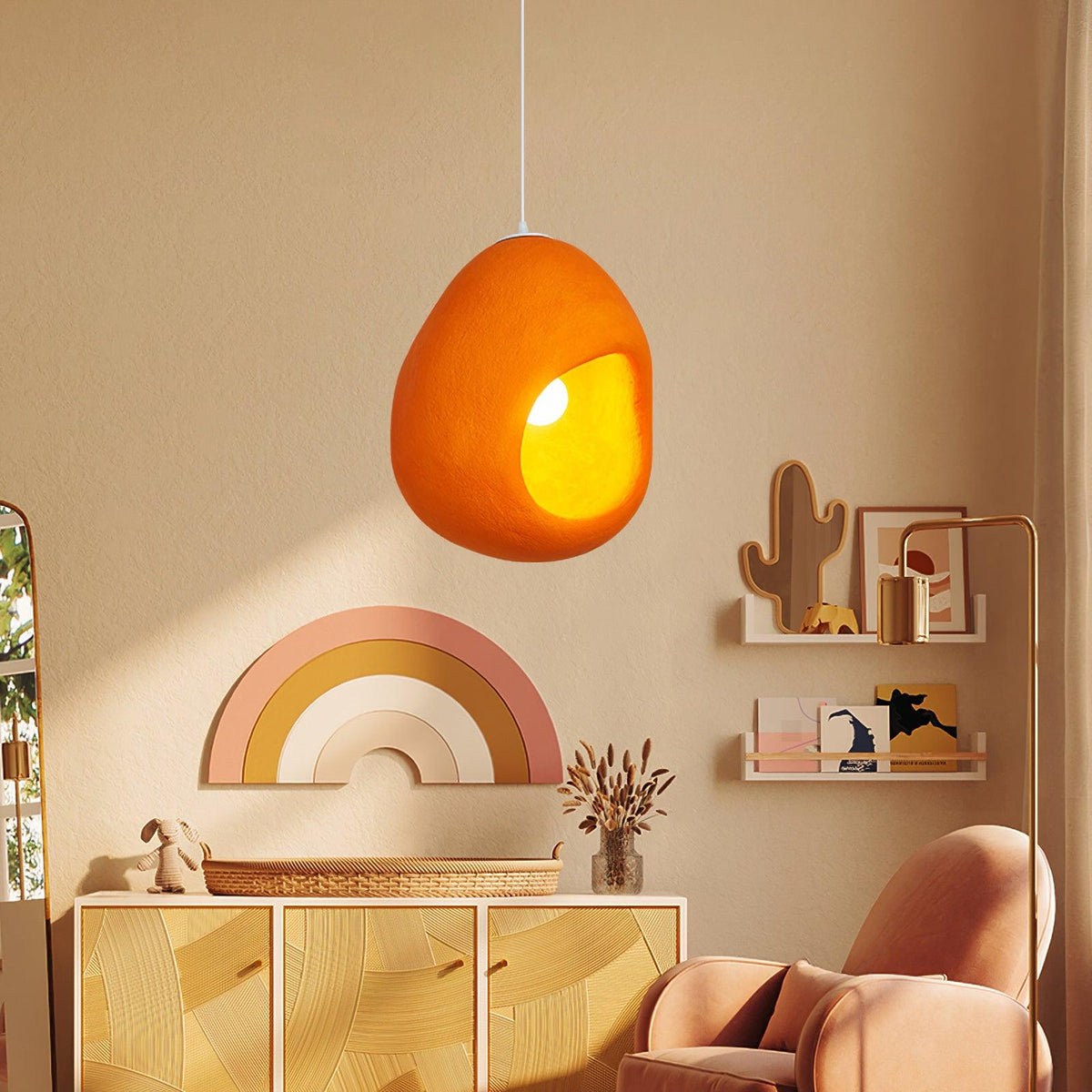 Wesalia Polystyrene Pendant Light-Moonnatur
