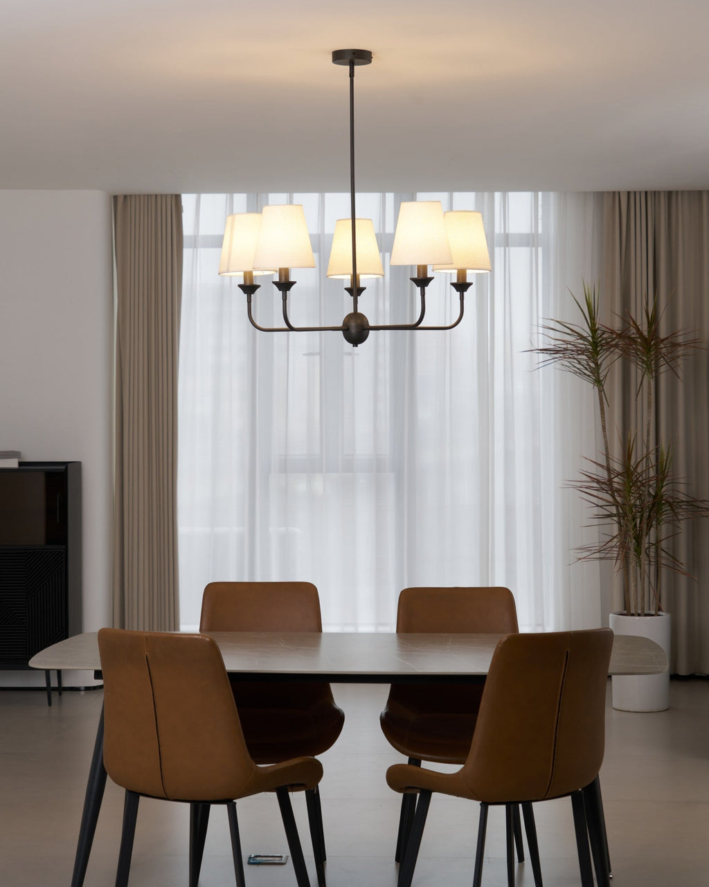 Tovara Fabric Chandelier-Moonnatur
