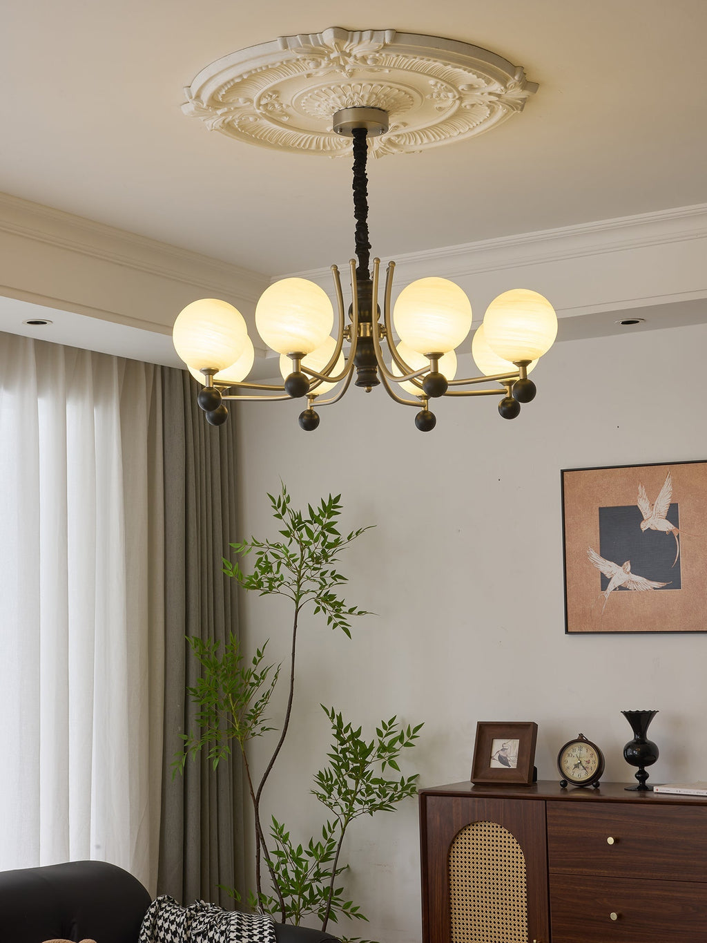 Rimara Wood Chandelier-Moonnatur
