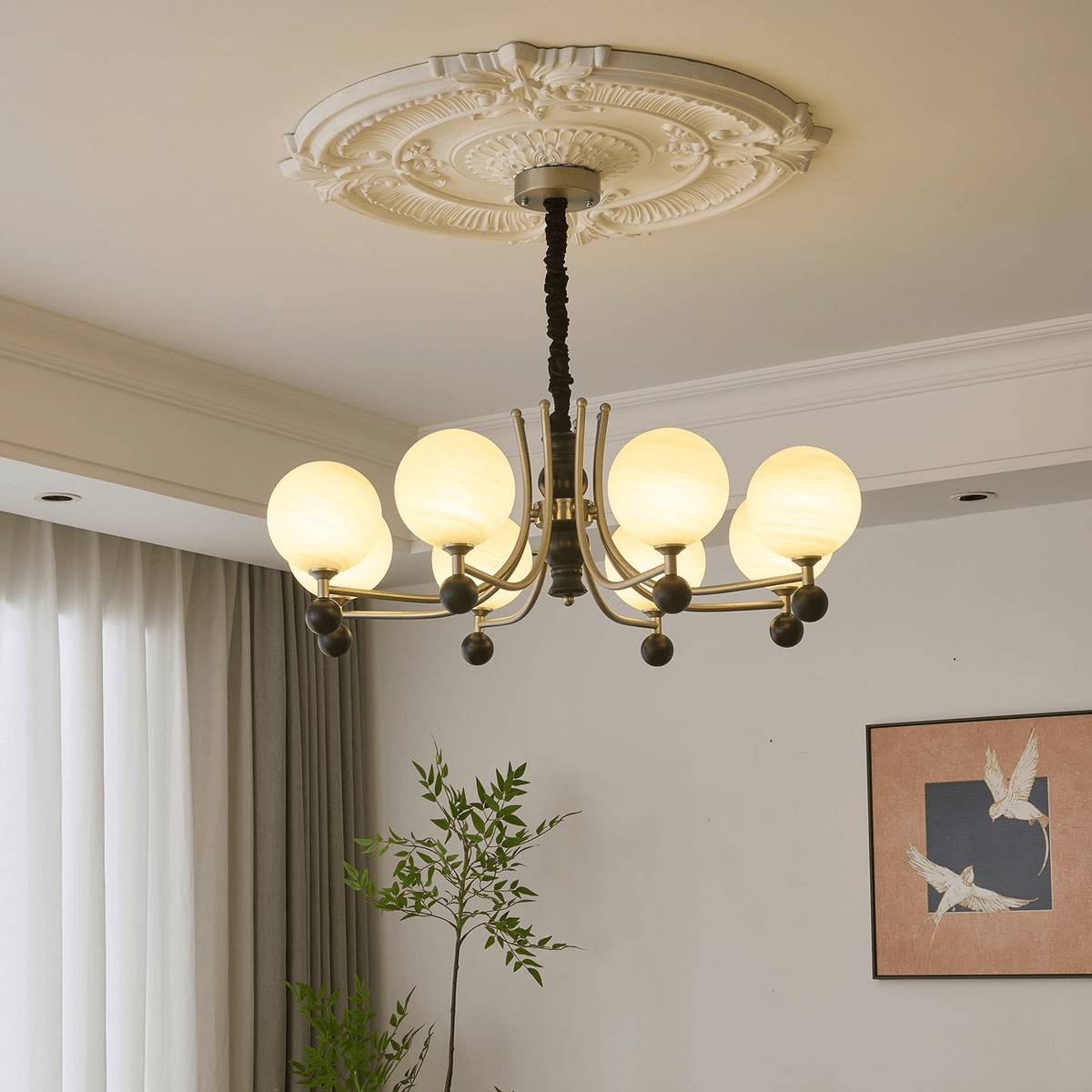Rimara Wood Chandelier-Moonnatur