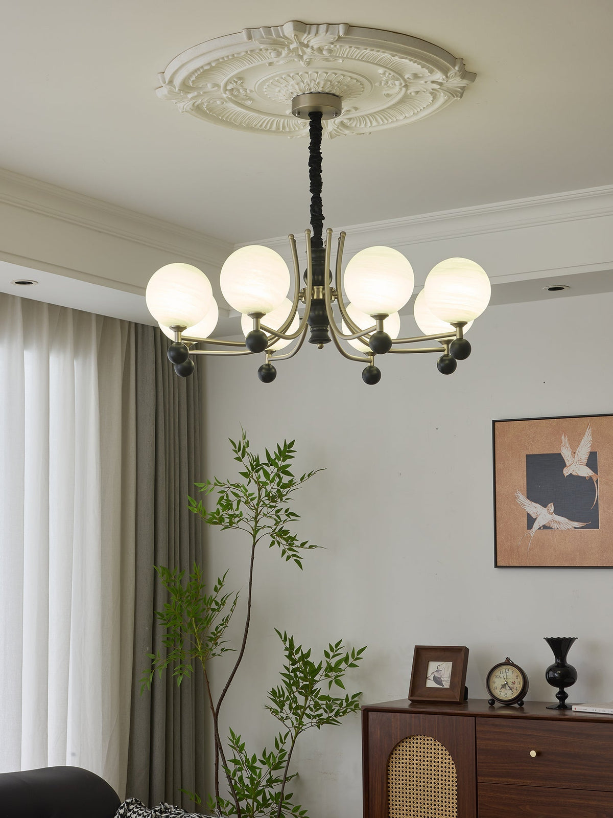 Rimara Wood Chandelier-Moonnatur