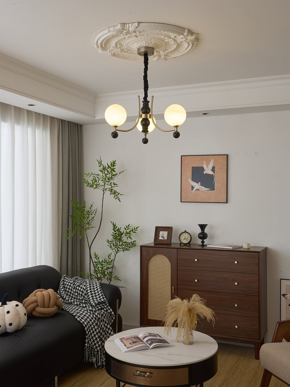 Rimara Wood Chandelier-Moonnatur
