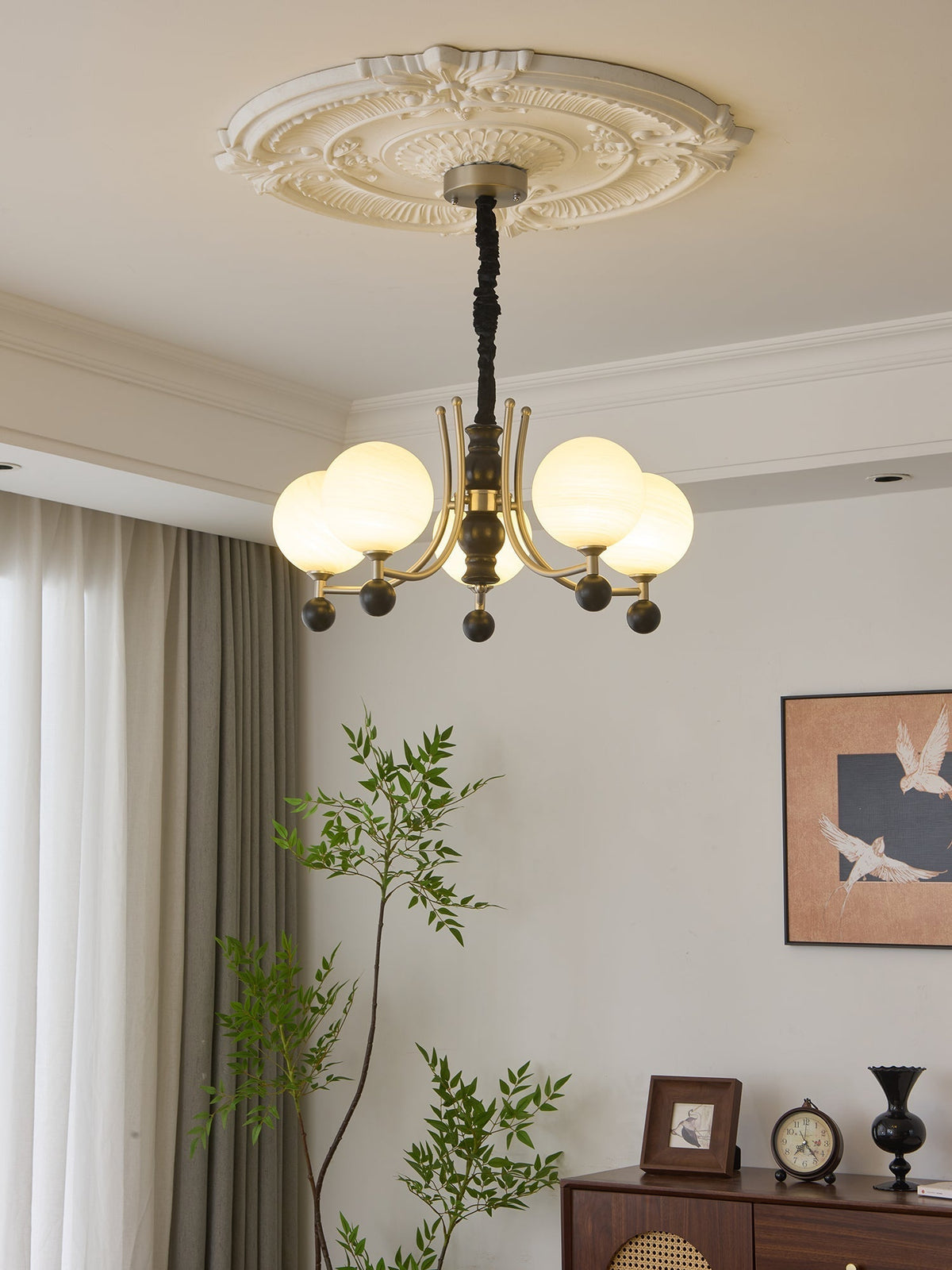 Rimara Wood Chandelier-Moonnatur
