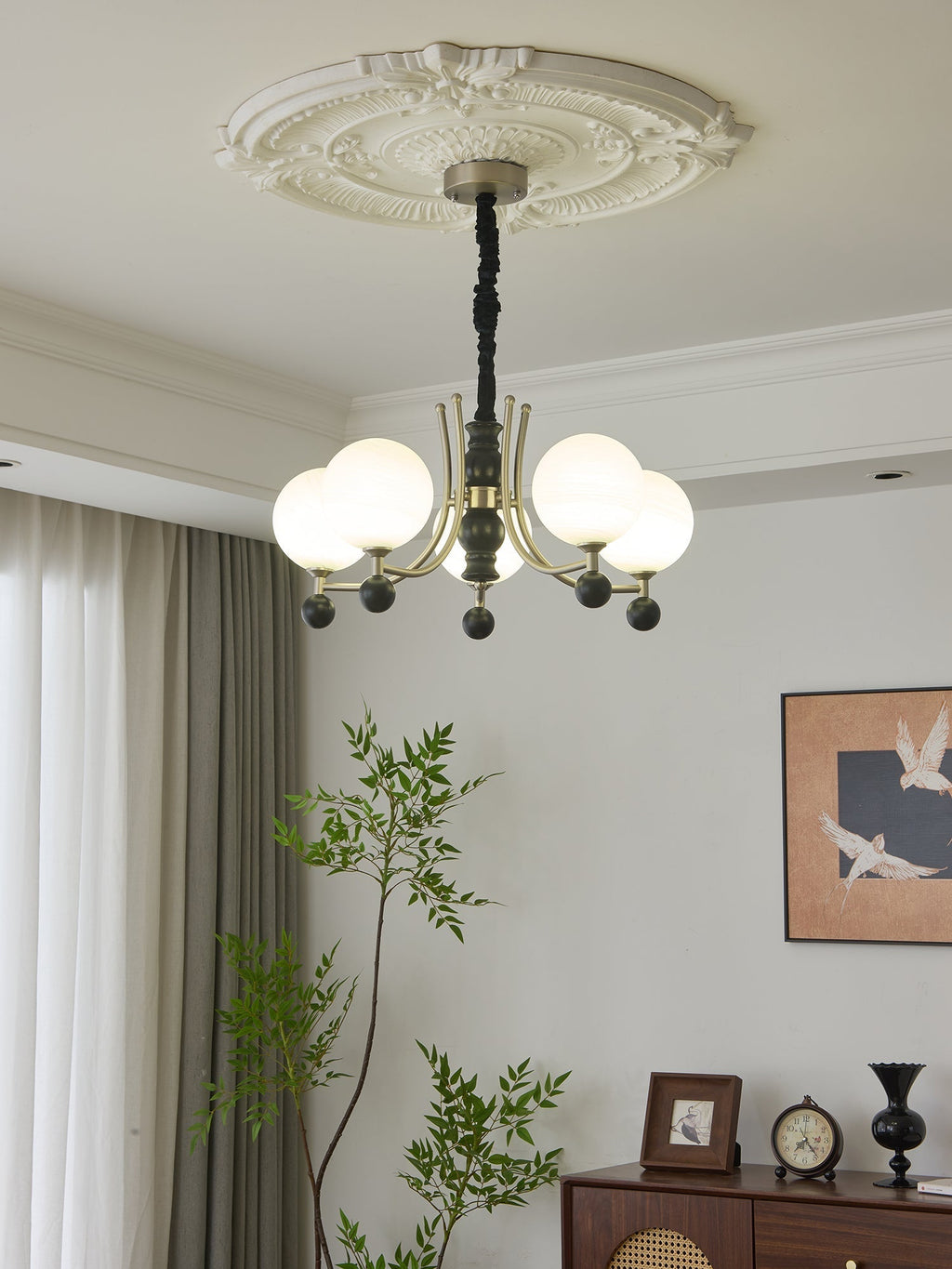 Rimara Wood Chandelier-Moonnatur