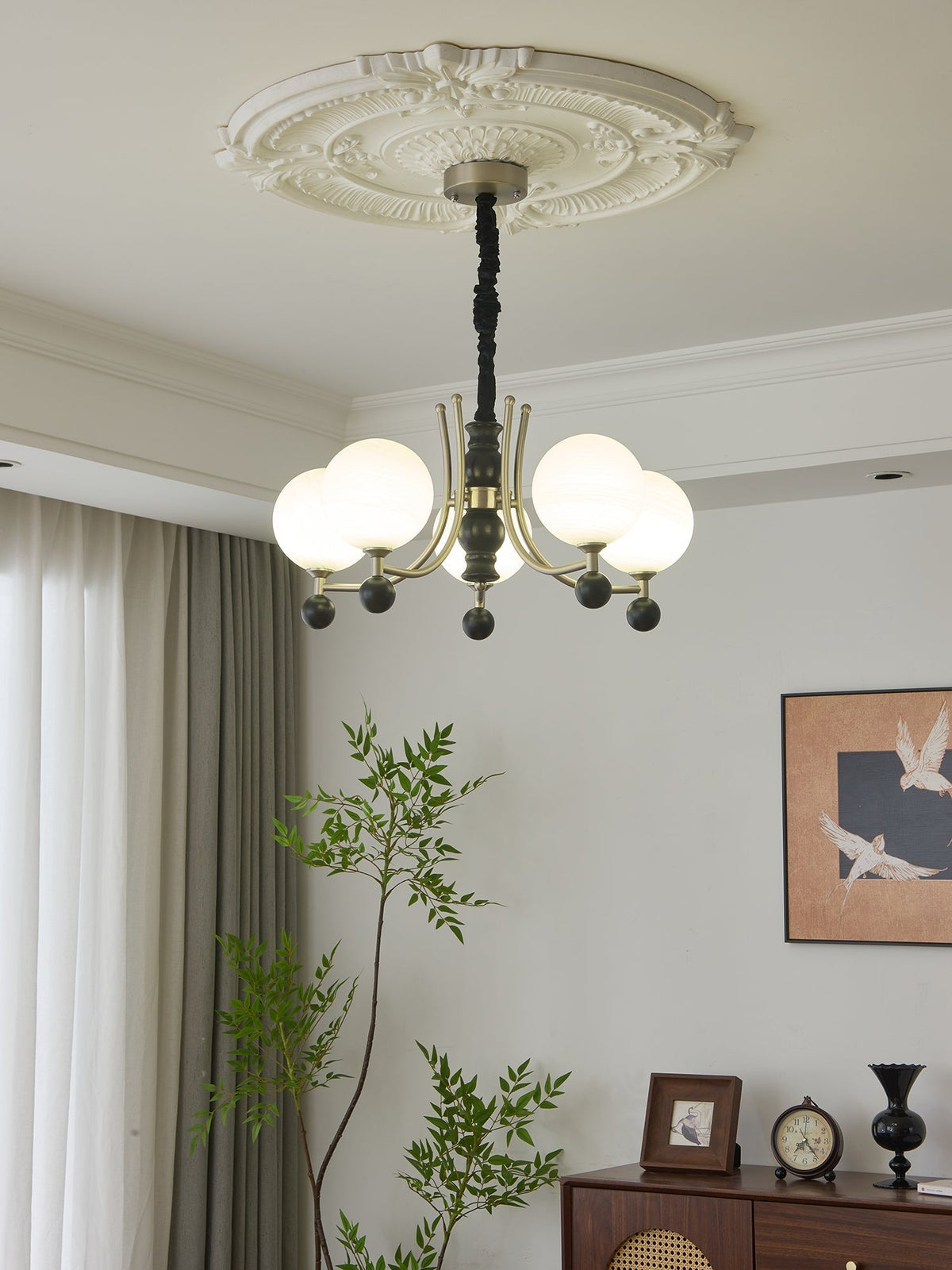Rimara Wood Chandelier-Moonnatur