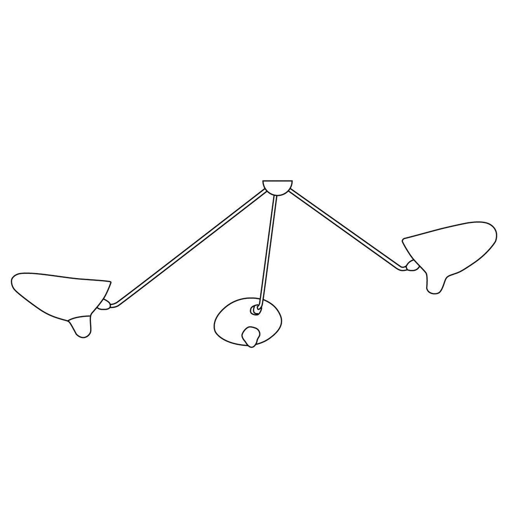 Everiel Aluminium Ceiling Light-Moonnatur