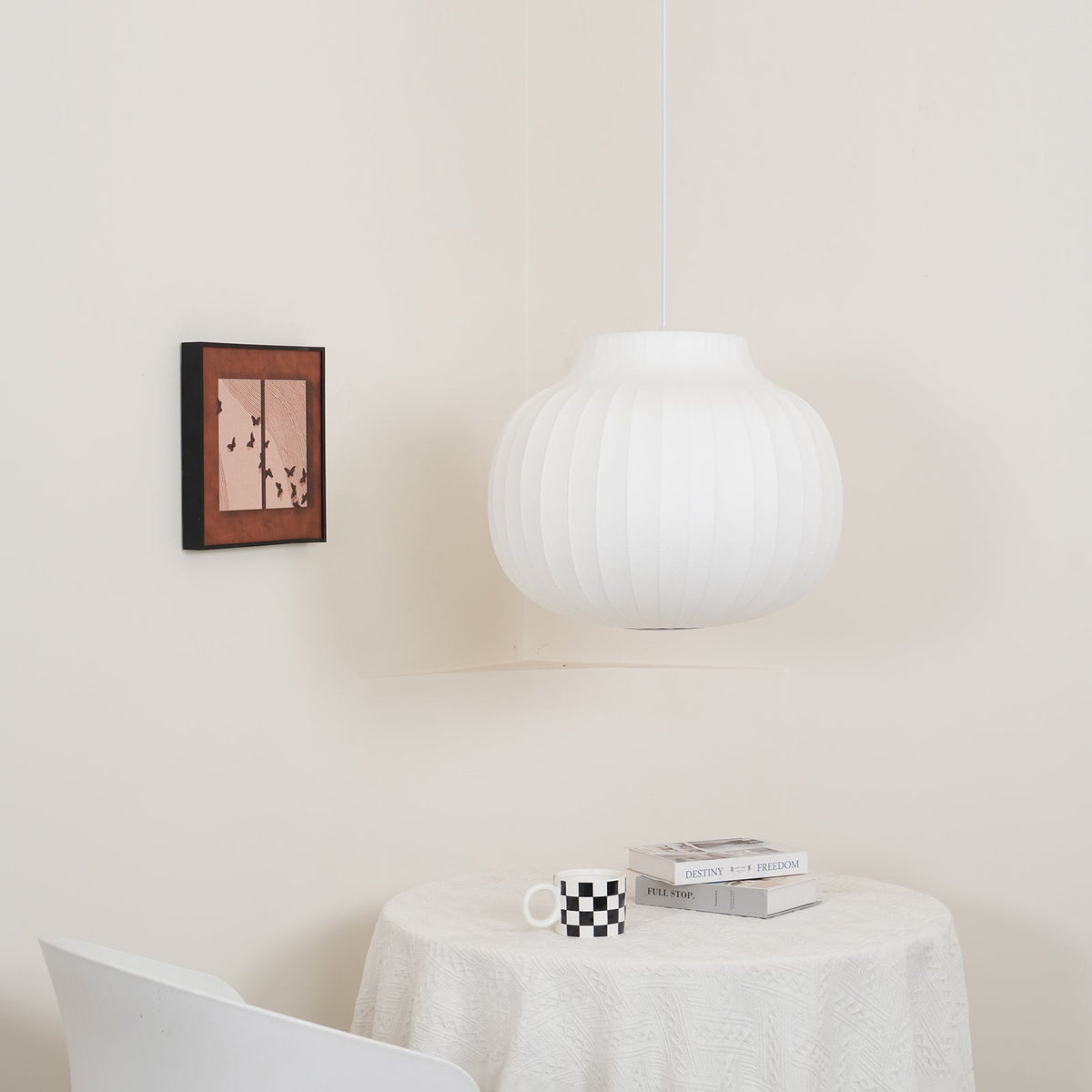 Brenenna Silk Pendant Light-Moonnatur