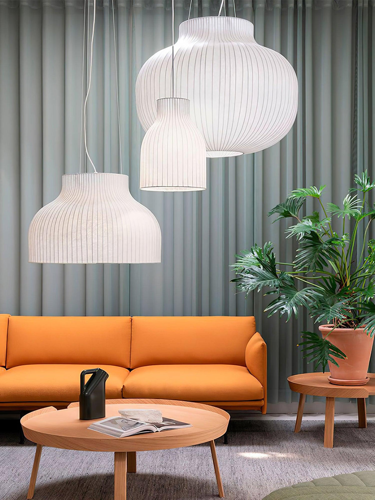 Brenenna Silk Pendant Light-Moonnatur