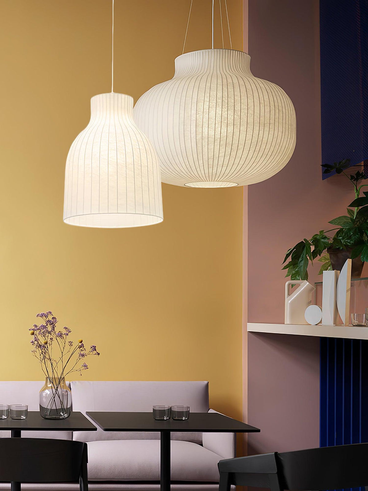 Brenenna Silk Pendant Light-Moonnatur