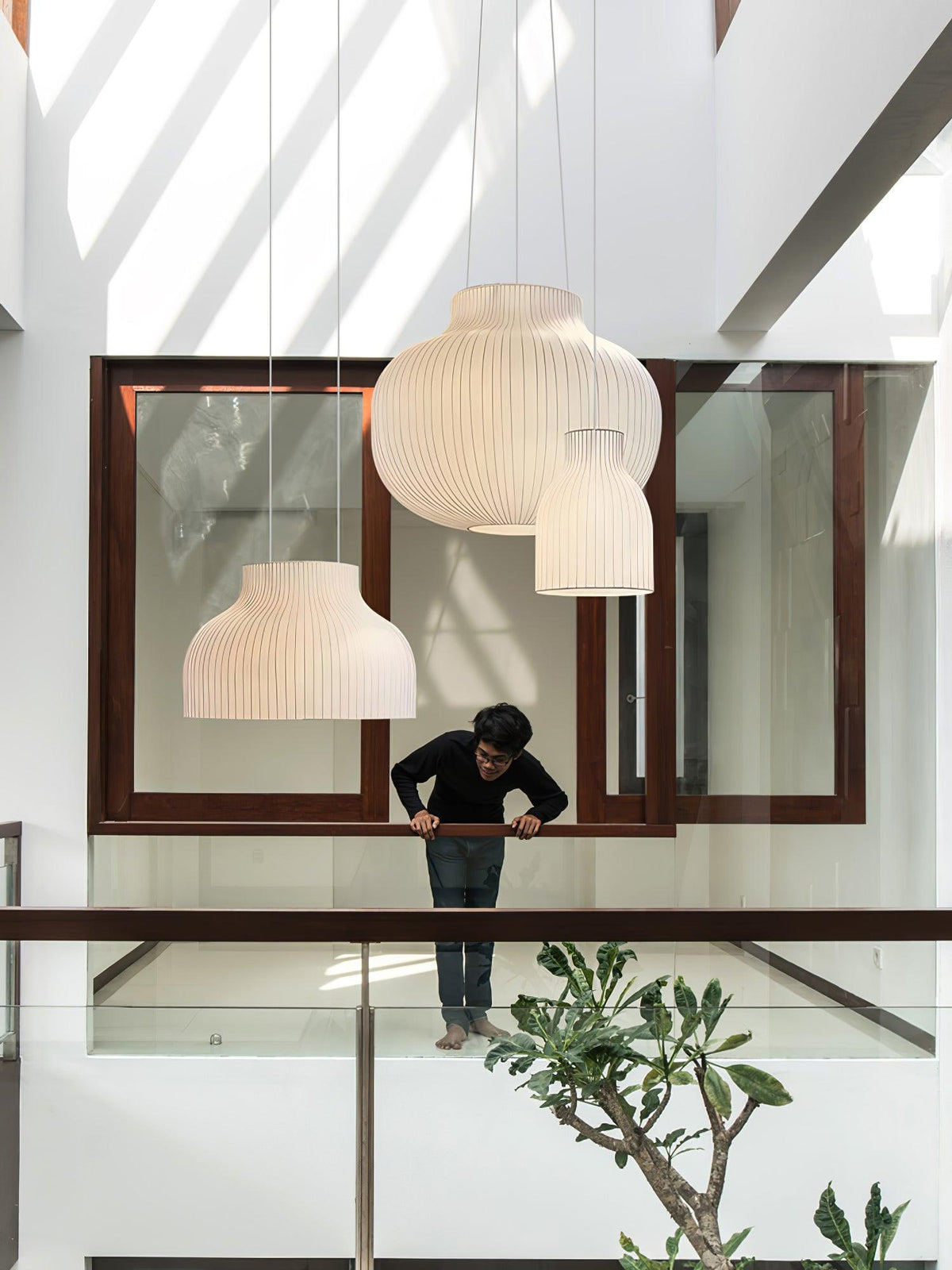 Brenenna Silk Pendant Light-Moonnatur