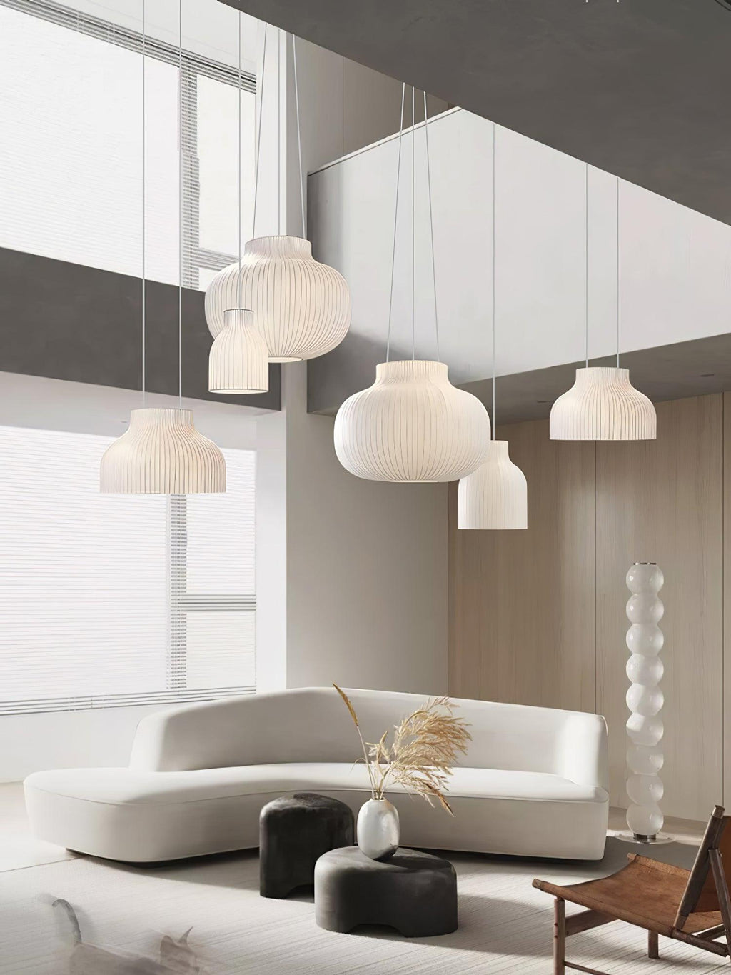 Brenenna Silk Pendant Light-Moonnatur