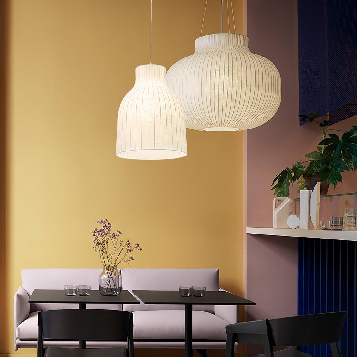 Brenenna Silk Pendant Light-Moonnatur