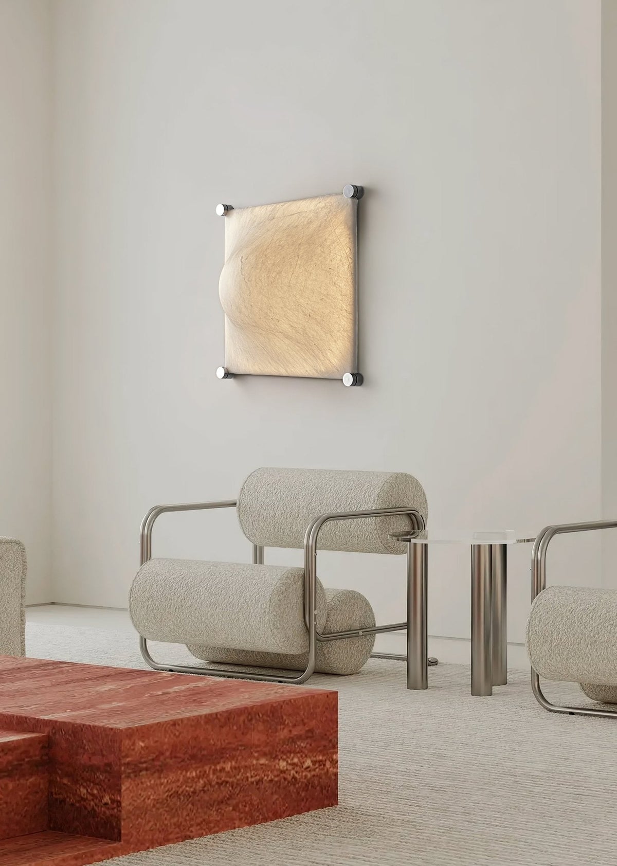 Enverina Silk Wall Light-Moonnatur