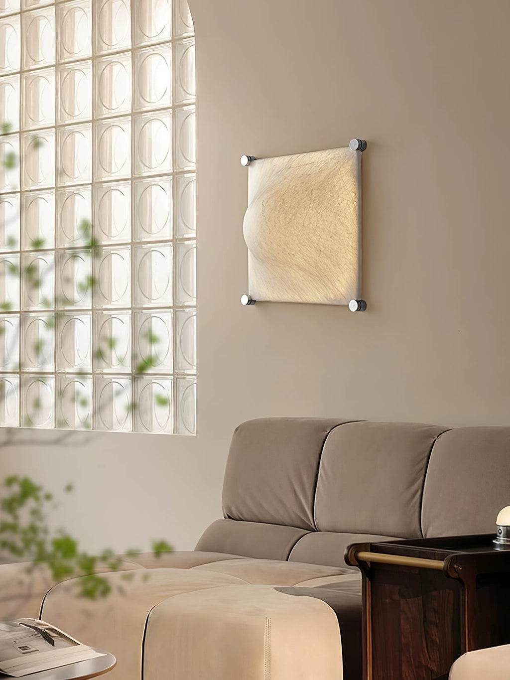 Enverina Silk Wall Light-Moonnatur