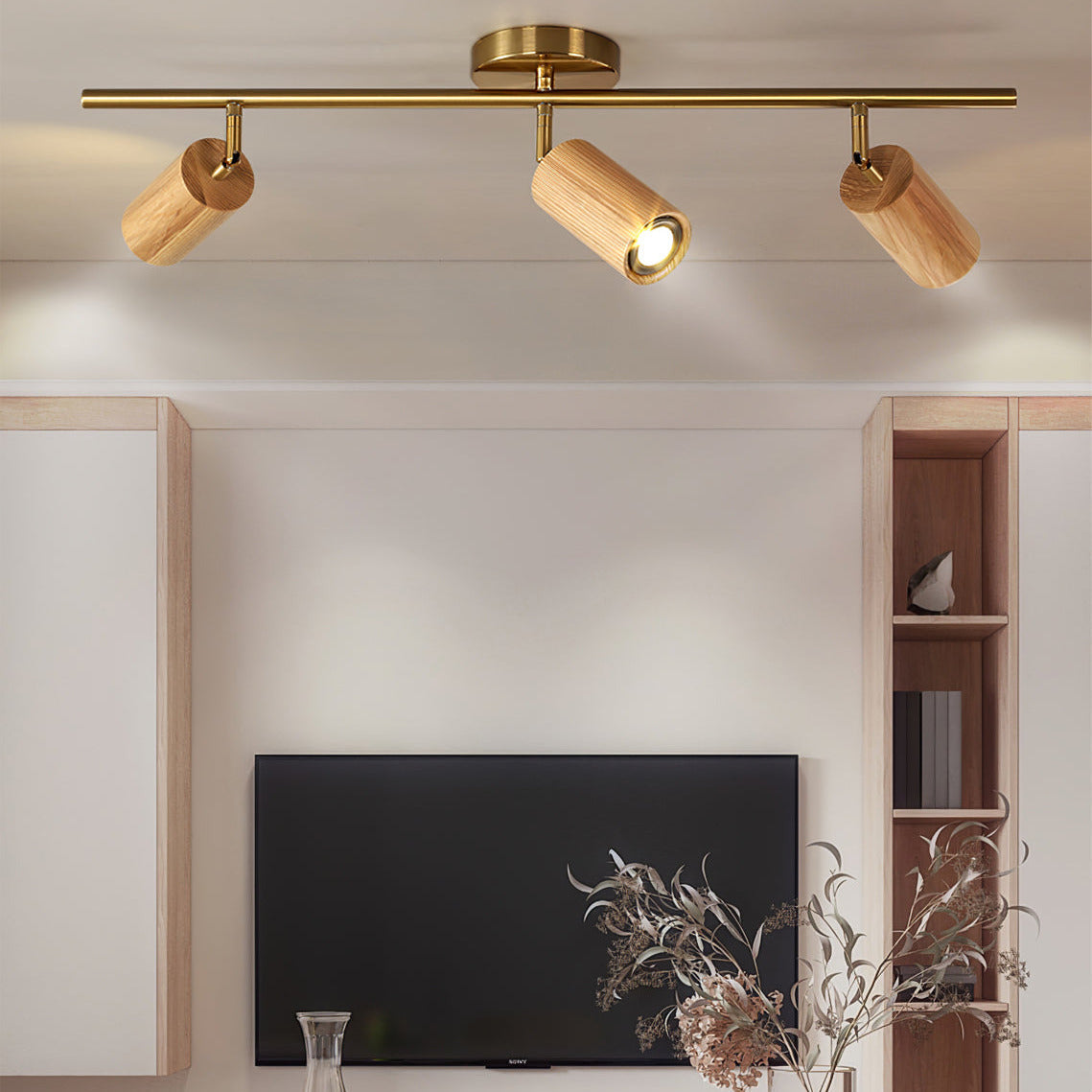 Savengrove Wood Ceiling Light-Moonnatur
