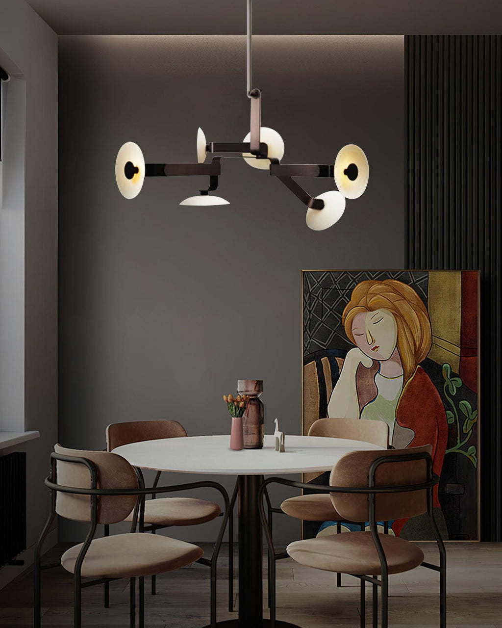 Casterwren Iron Chandelier-Moonnatur