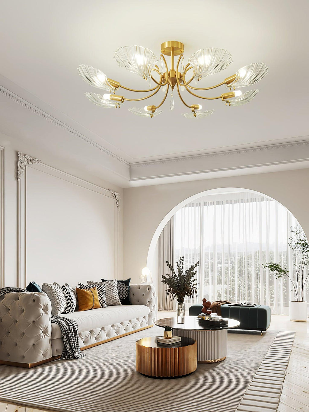Torrenenis Glass Chandelier-Moonnatur