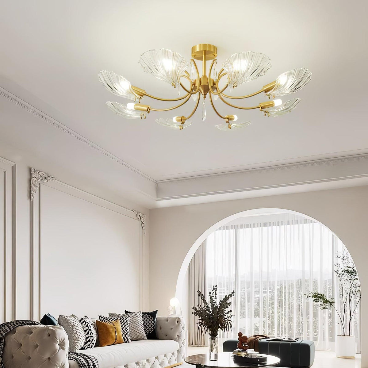 Torrenenis Glass Chandelier-Moonnatur