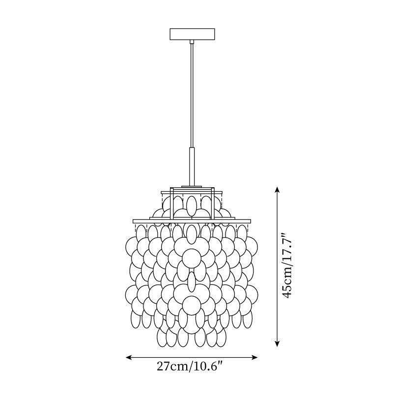 Erlenelyn Shell Chandelier-Moonnatur