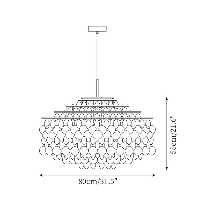 Erlenelyn Shell Chandelier-Moonnatur
