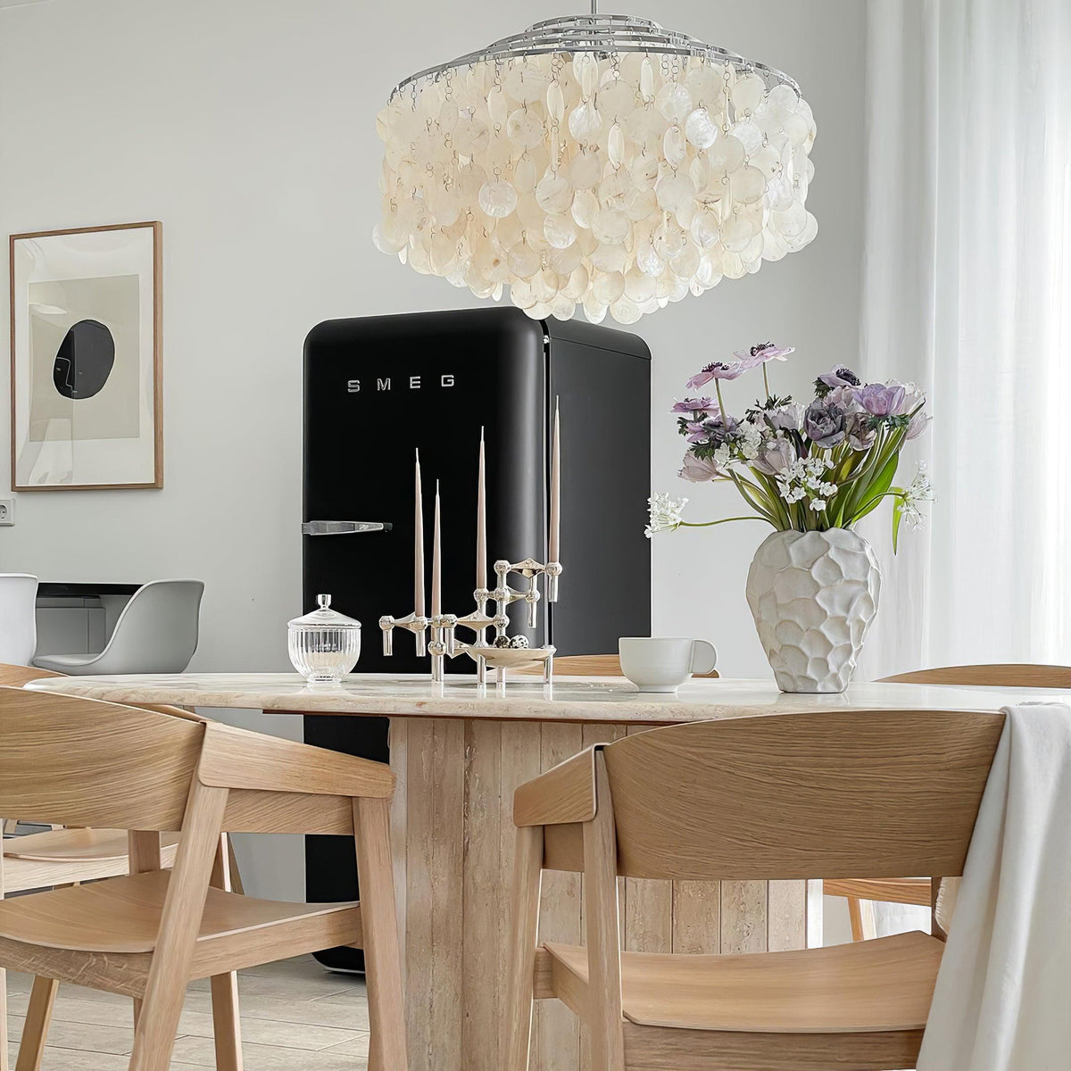 Erlenelyn Shell Chandelier-Moonnatur