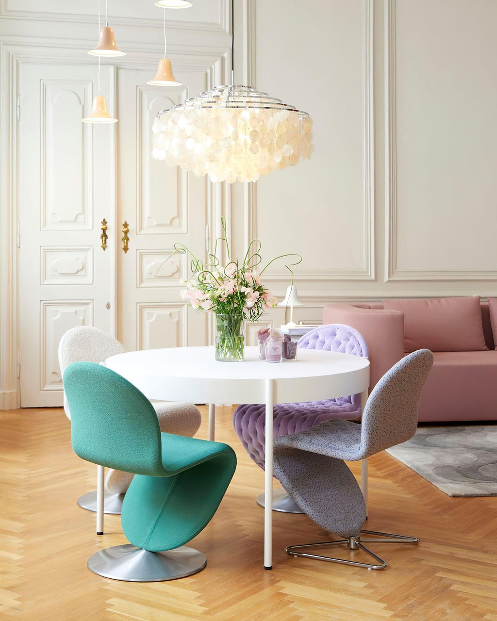 Erlenelyn Shell Chandelier-Moonnatur