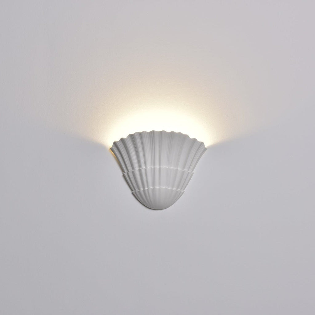 Ainswell Plaster Wall Light-Moonnatur