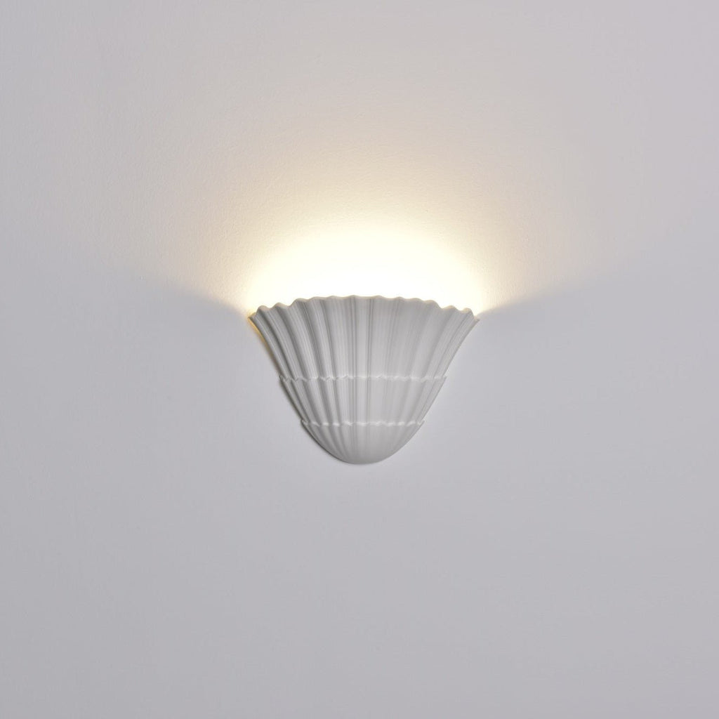 Ainswell Plaster Wall Light-Moonnatur