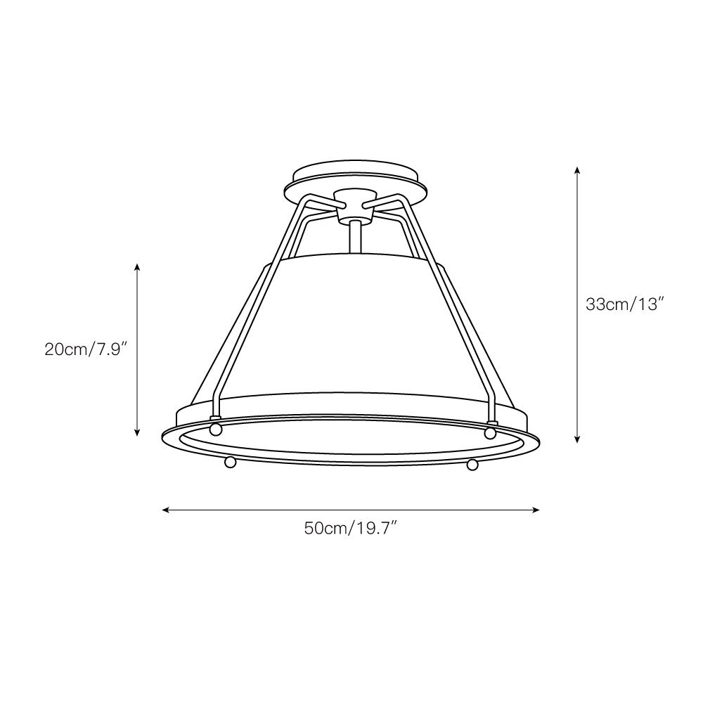 Hildenhaven Fabric Ceiling Light-Moonnatur