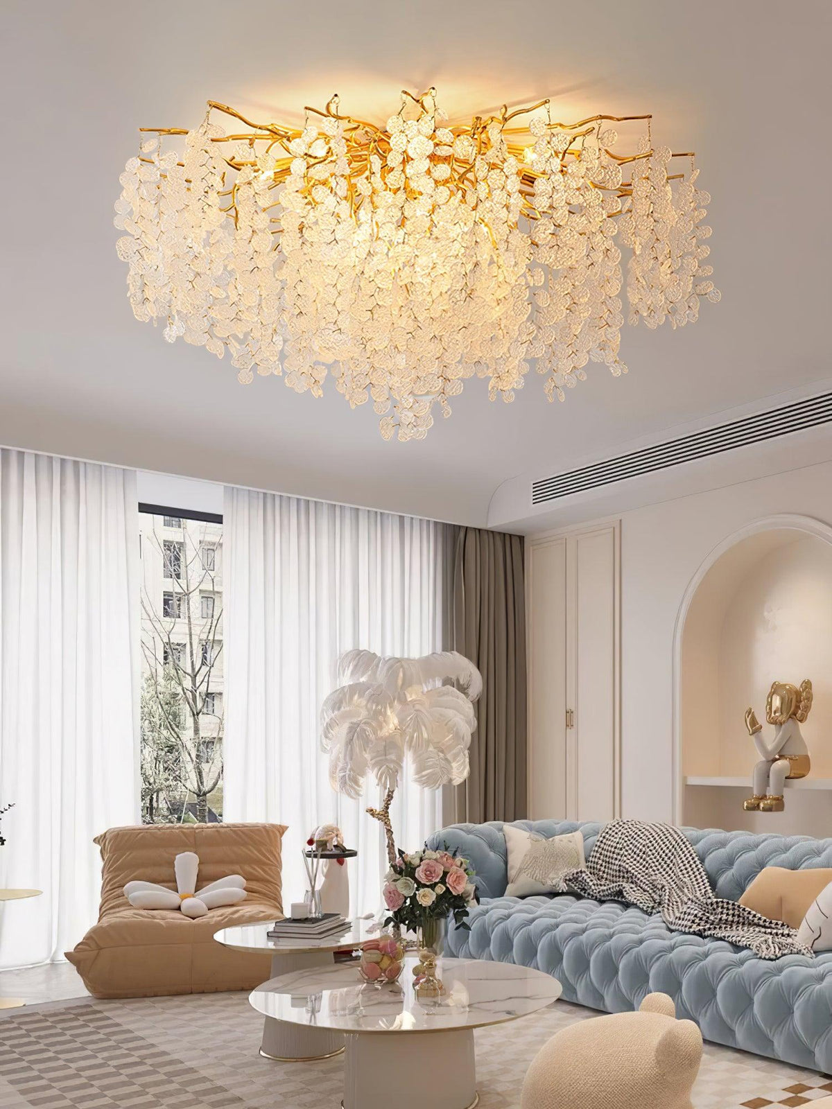 Bellerune Glass Ceiling Light-Moonnatur