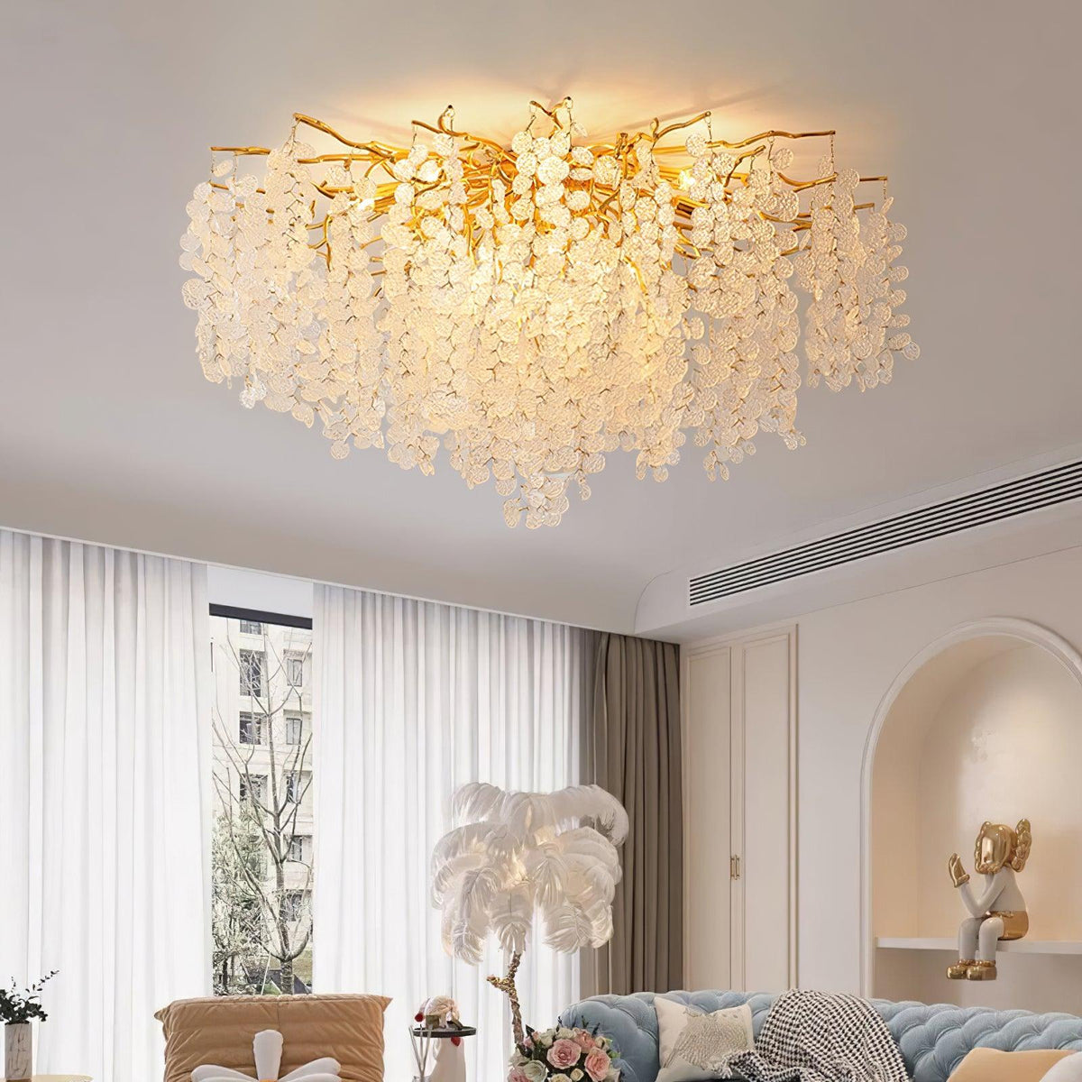 Bellerune Glass Ceiling Light-Moonnatur