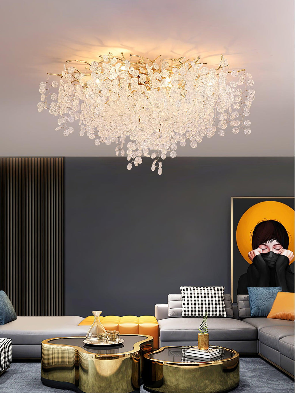 Bellerune Glass Ceiling Light-Moonnatur
