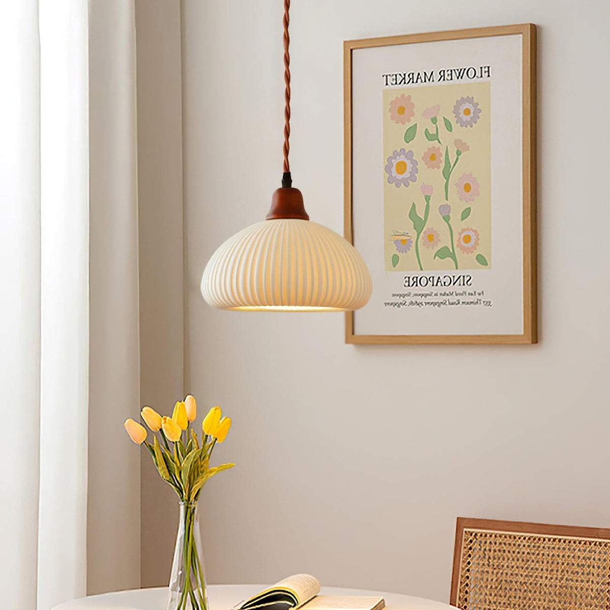 Rardenfern Ceramic Pendant Light-Moonnatur