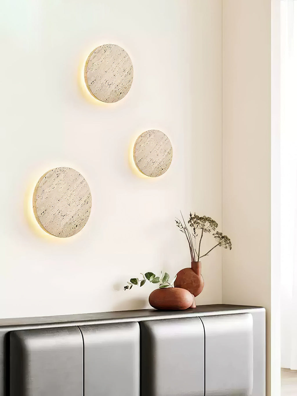 Aberhaven Travertine Wall Light-Moonnatur