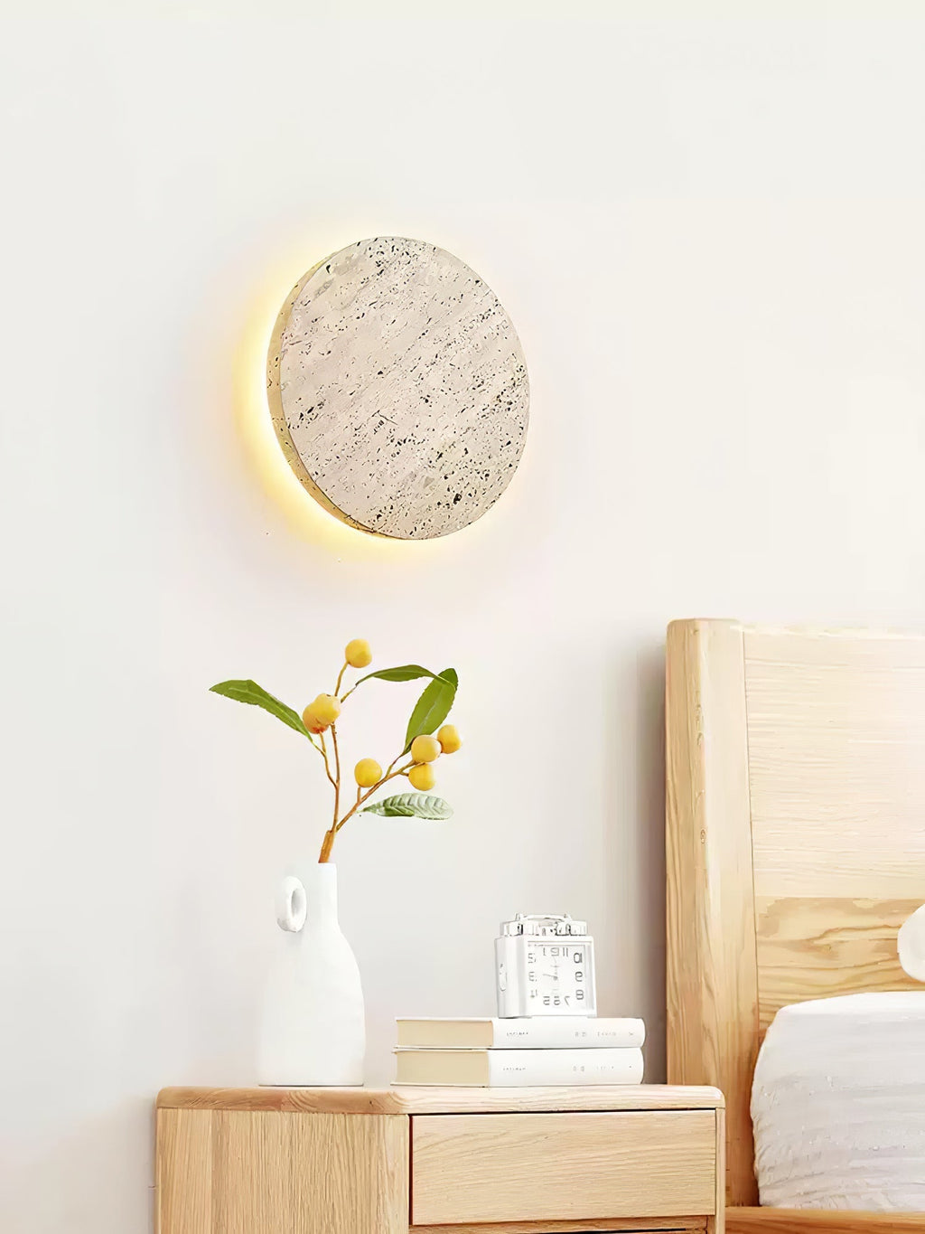 Aberhaven Travertine Wall Light-Moonnatur