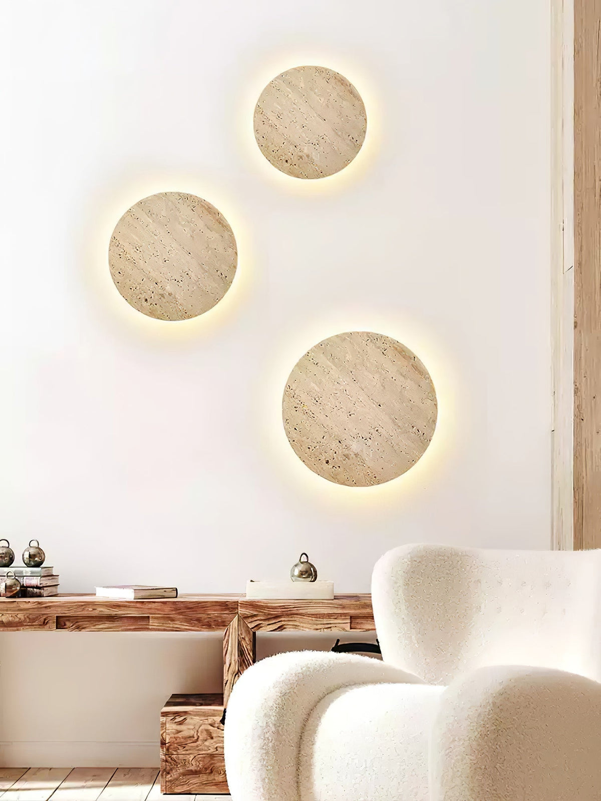 Aberhaven Travertine Wall Light-Moonnatur