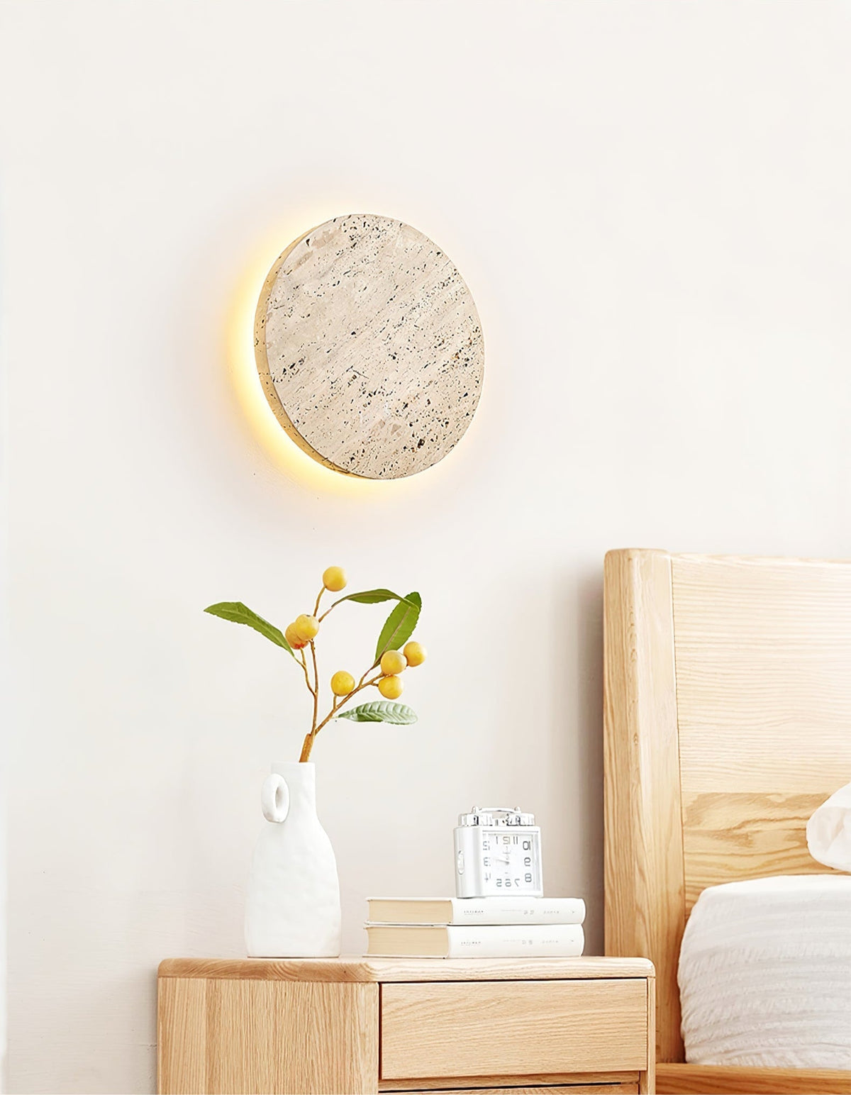 Aberhaven Travertine Wall Light-Moonnatur