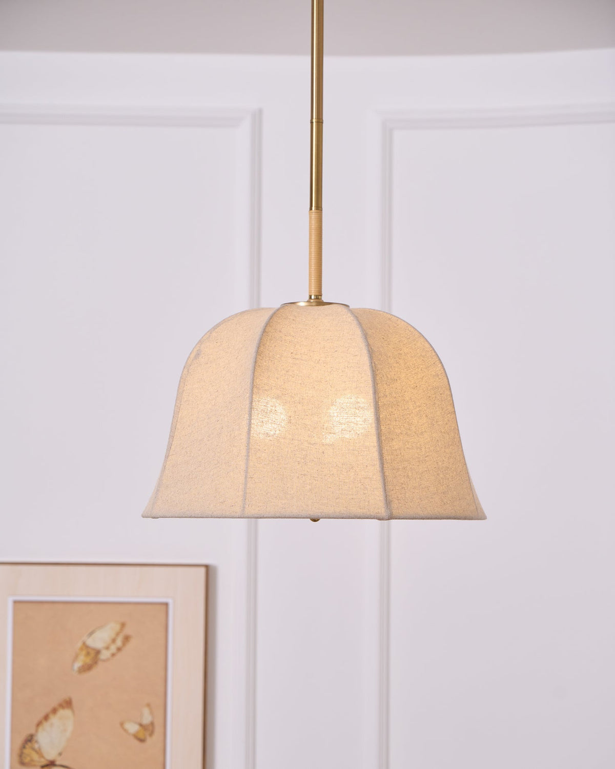 Alwyniel Linen Pendant Light-Moonnatur