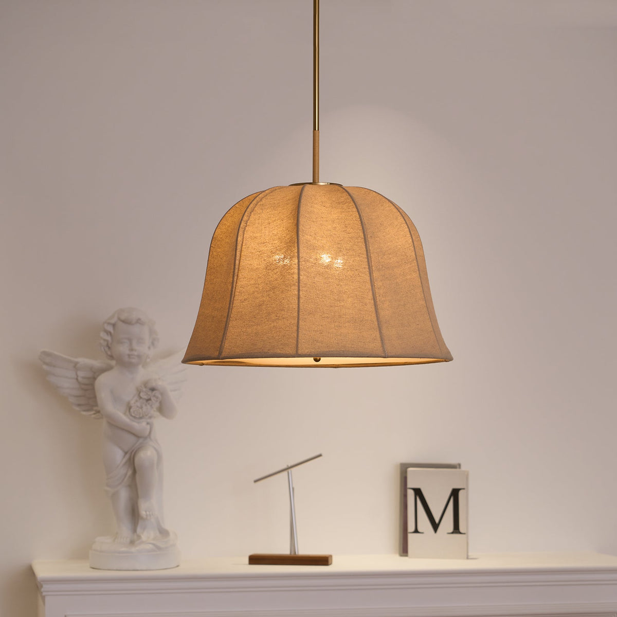 Corenhaven Linen Pendant Light-Moonnatur