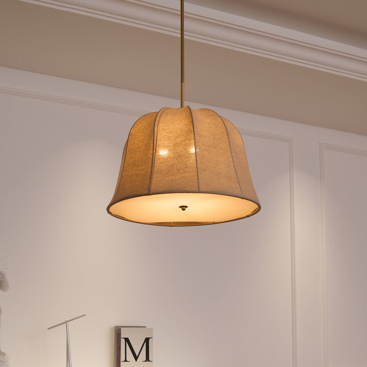 Corenhaven Linen Pendant Light-Moonnatur