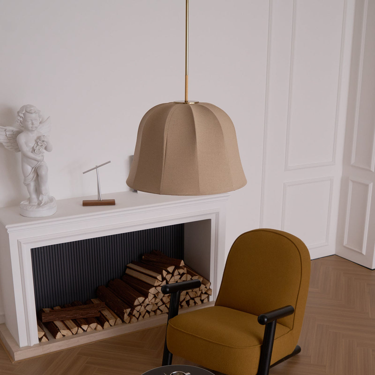 Corenhaven Linen Pendant Light-Moonnatur