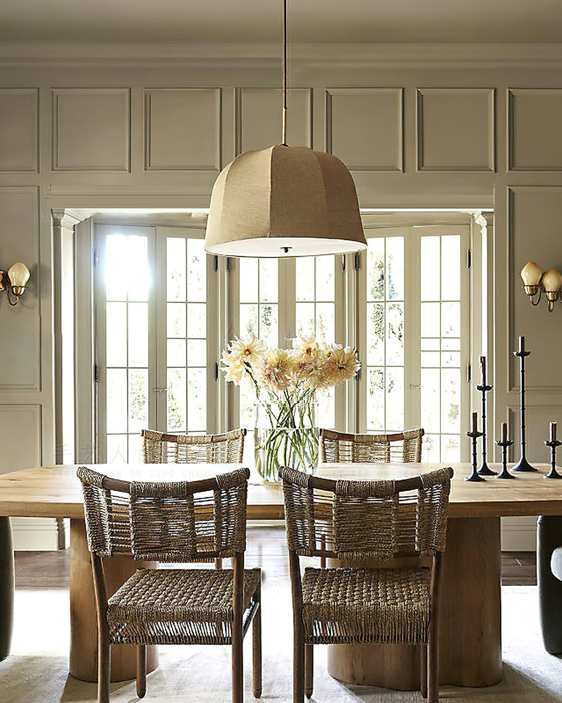 Alwyniel Linen Pendant Light-Moonnatur