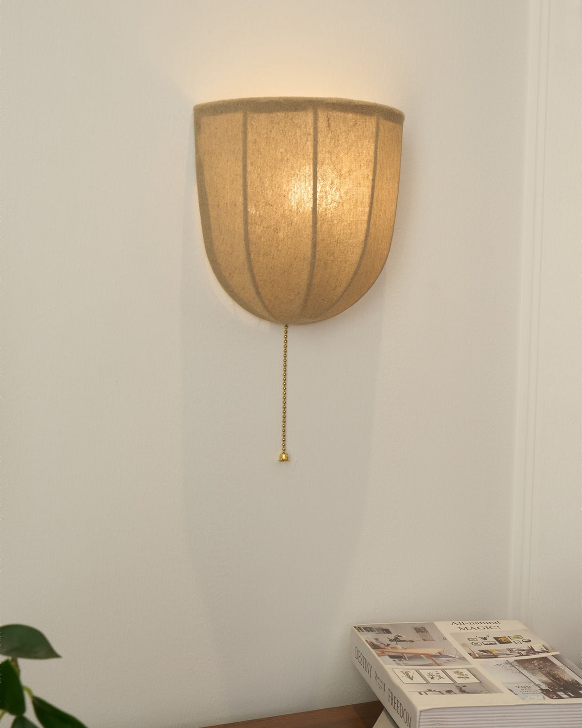 Junune Linen Wall Light-Moonnatur