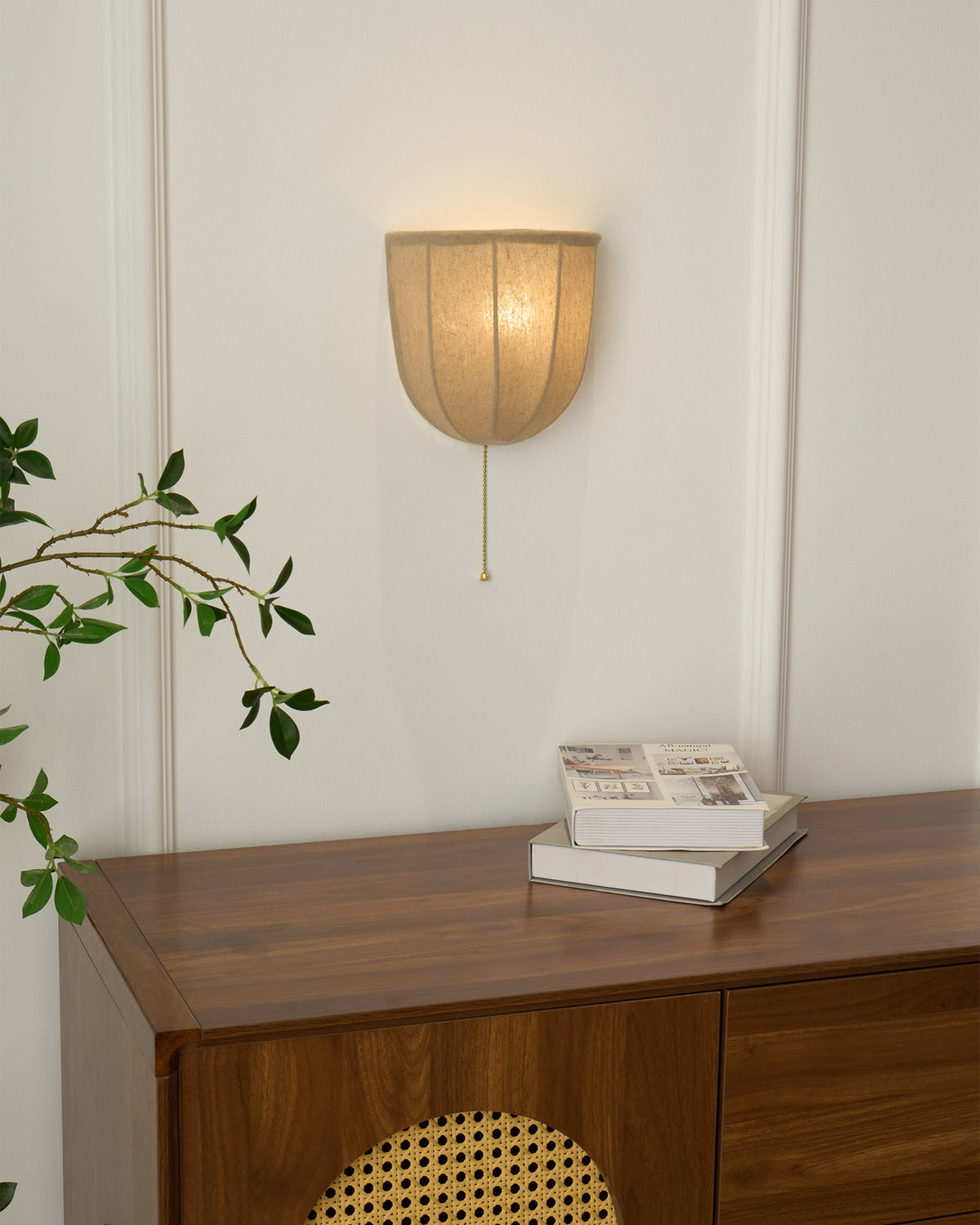 Junune Linen Wall Light-Moonnatur