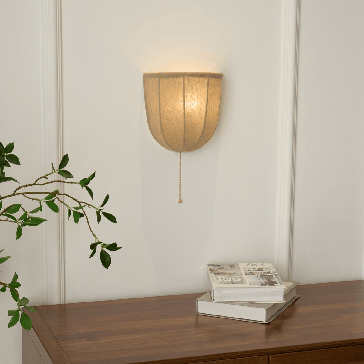 Junune Linen Wall Light-Moonnatur