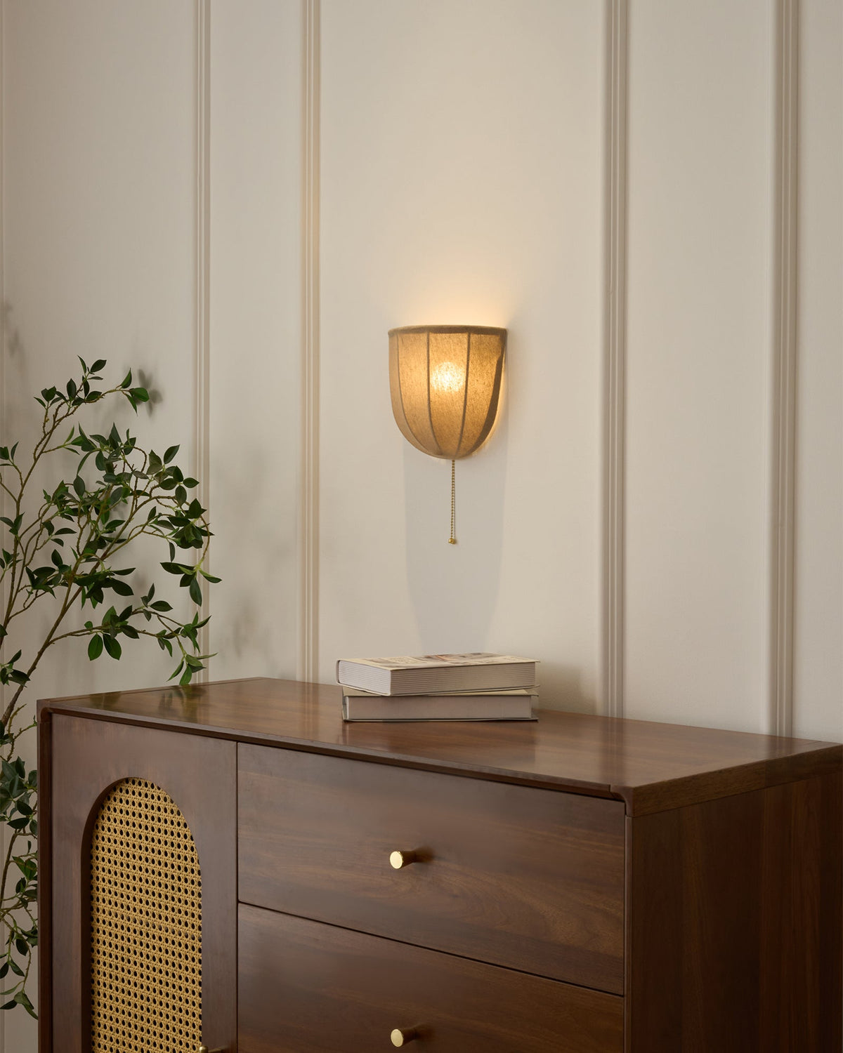Junune Linen Wall Light-Moonnatur