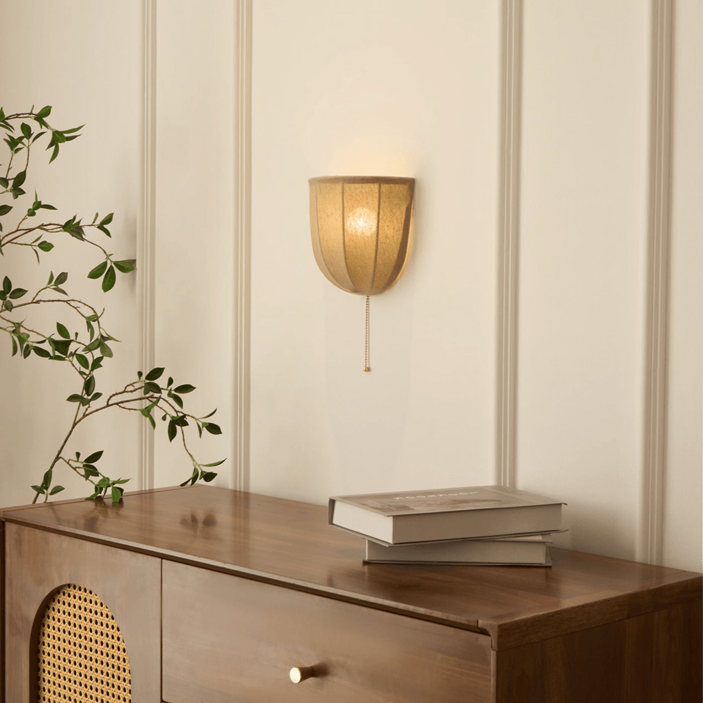 Junune Linen Wall Light-Moonnatur