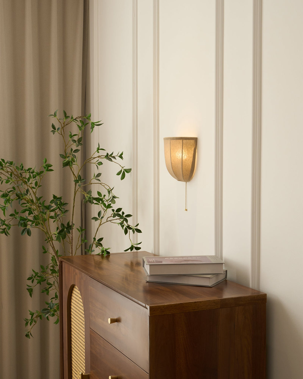 Junune Linen Wall Light-Moonnatur